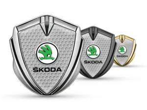 Skoda Emblema Coche Insignia Duradero Chic Metal
